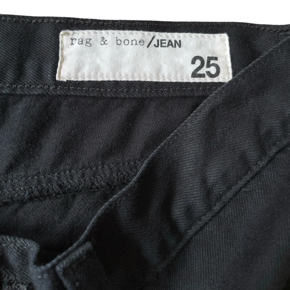 rag & bone Black Frayed Hem Jean Shorts - Picture 6 of 13